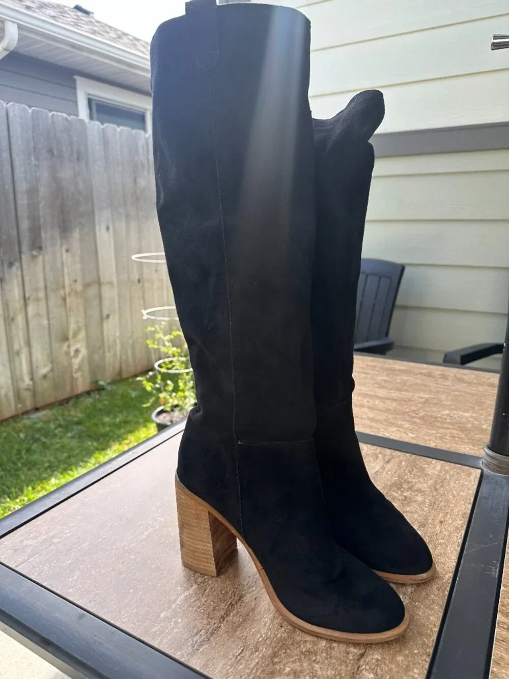 VICI Collection Saint Slouch Suede Boots Black Size 8.5